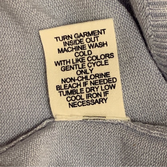 Willow Drive Gold Blue Dip Dye Ombre Tie Hem Sweater Size XS - Picture 8 of 9